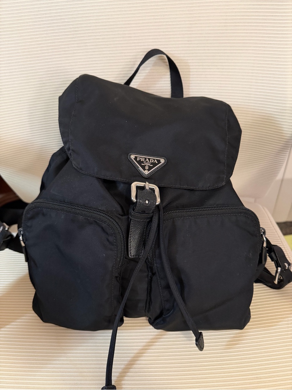 AUTHENTIC Prada Nylon Vela Backpack Black